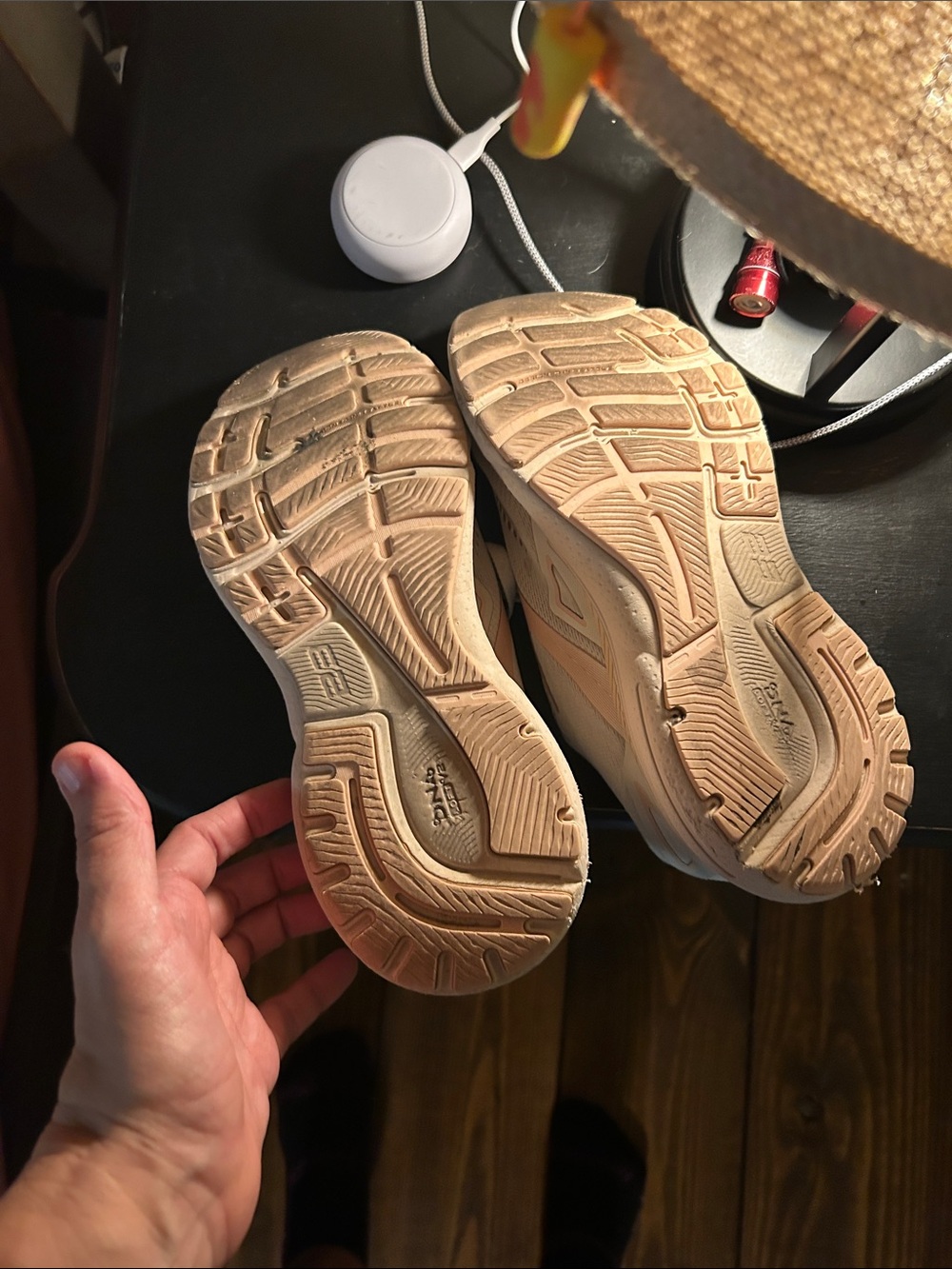 Brooks Women's Running Sneakers in Cream with Pink Accents - Picture 9 of 16